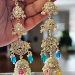 Ridhi Multicoloured Pearl Jhumka Earrings