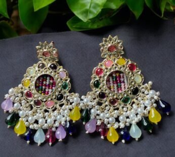 Anarkali Style Multicoloured Earring