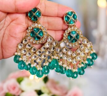 Shishaa Green Chandbalis Earrings