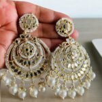 Green Kundan earrings