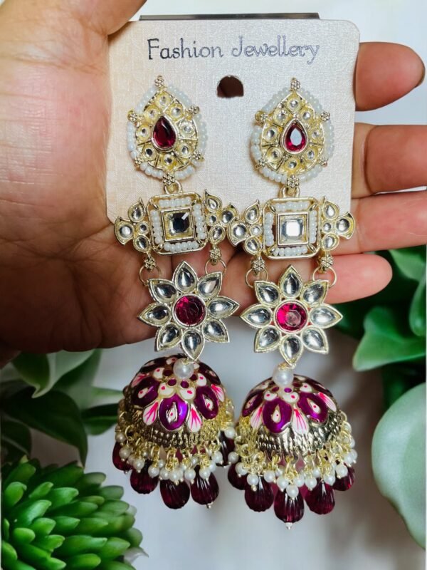 Bareilly wala Minakari jhumka
