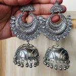 Oxidised Silver Light Weight Jhumki